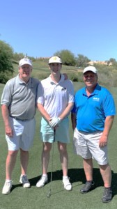 three golfers photo